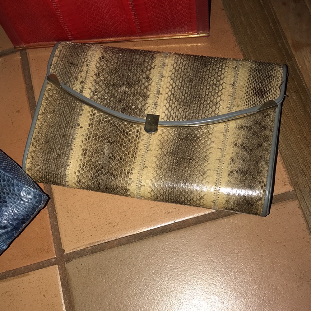 Lot of 8 vintage Snakeskin and Leather purses never used or barely used! - Picture 3 of 12
